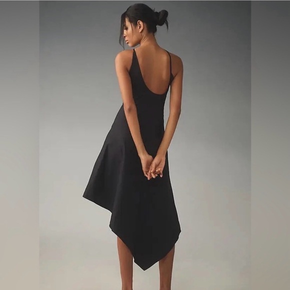 NWT Anthropologie × Yukiko Noritake Asymmetrical Floral Midi Dress - Picture 3 of 12